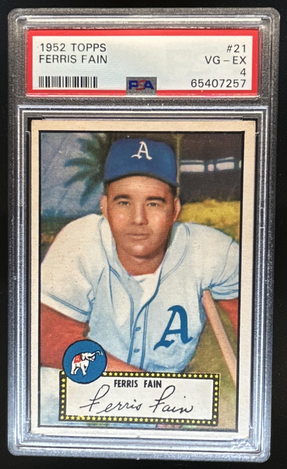1952 Topps Ferris Fain #21 PSA 4