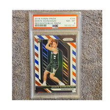 Panini 2018-19 Prizm Donte DiVincenzo Rookie #246 Red White & Blue PSA 8 Bucks