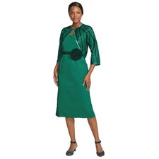 Masseys® Jacket and Rosette Dress Set