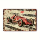 Vintage Racing Car Metal Wall Art - Heavy-Duty Tin Metal Signs Home Décor 8x12