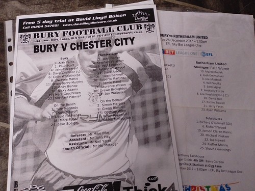 25 Bury Teamsheets 21 Home 4 Away - Picture 10 of 11
