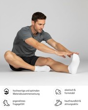 Premium Sneaker Socken Herren Damen Komfortbund Baumwolle ohne Naht (10-30 Paar)