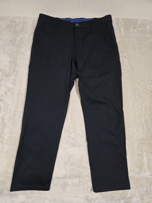 Twillory Performance Technical Pants Mens 34x30 Tailored Fit Black Golf Travel 