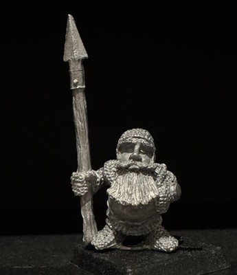 Citadel Marauder DW 20 Coif & Spear Dwarf Warrior Vintage Fantasy Metal