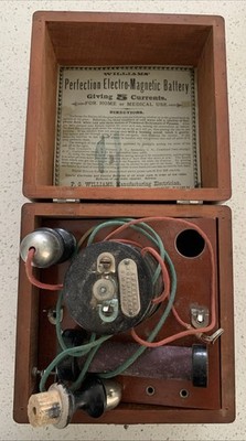 Antique Medical Device In Wooden Box By P.G. Williams Mfg