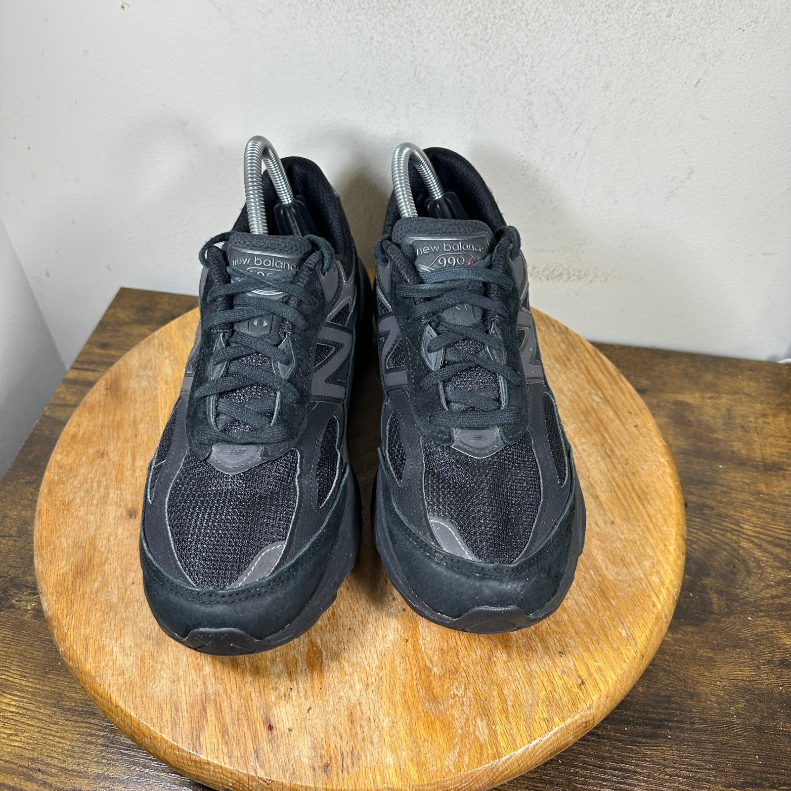 New Balance 990v6 Made in USA Black Suede Mesh Sneakers U990BB6 Mens 8 Wide 2E image 4