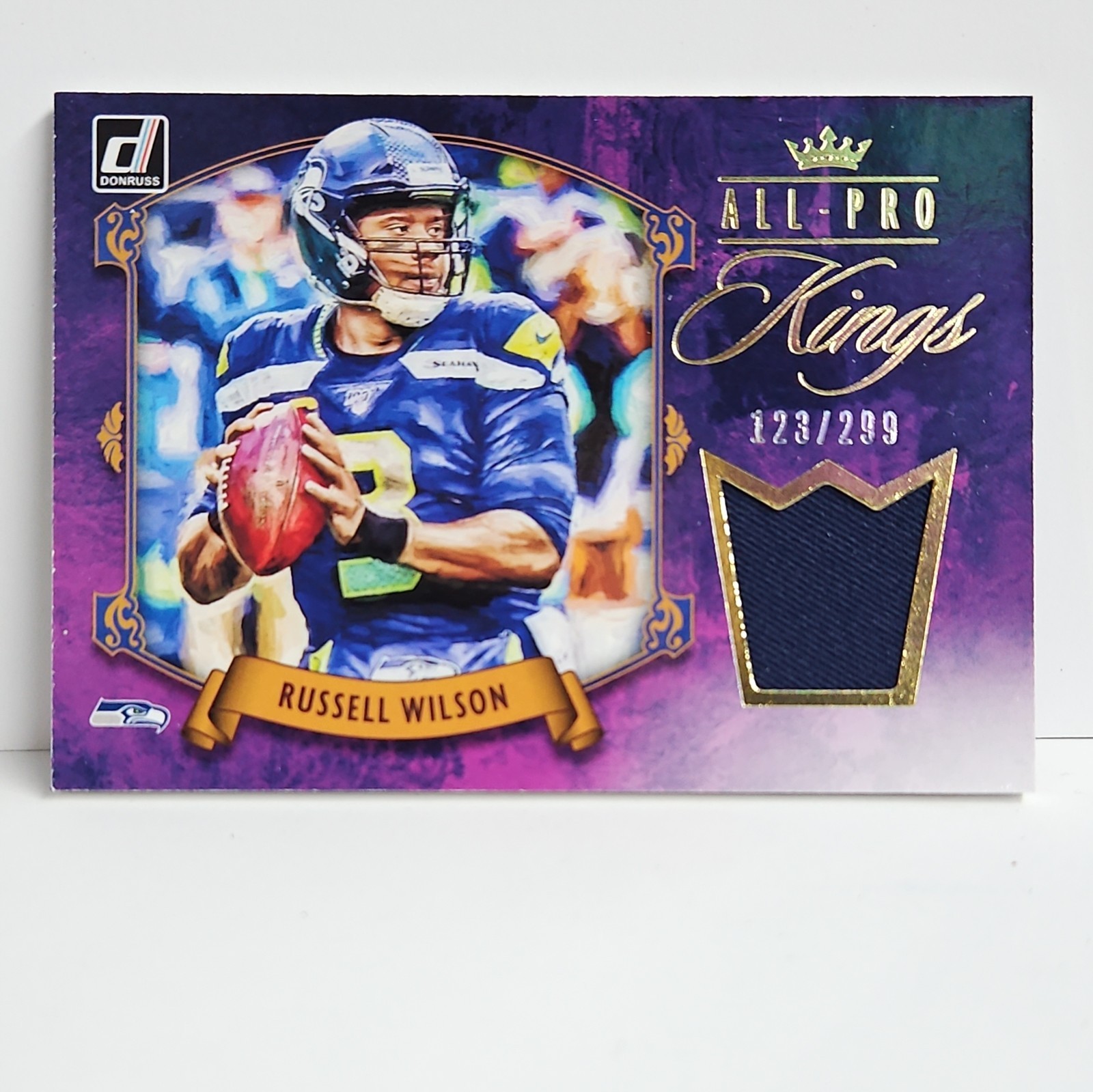 2020 Panini Donruss Russell Wilson #17 All Pro Kings Mem. 123/299