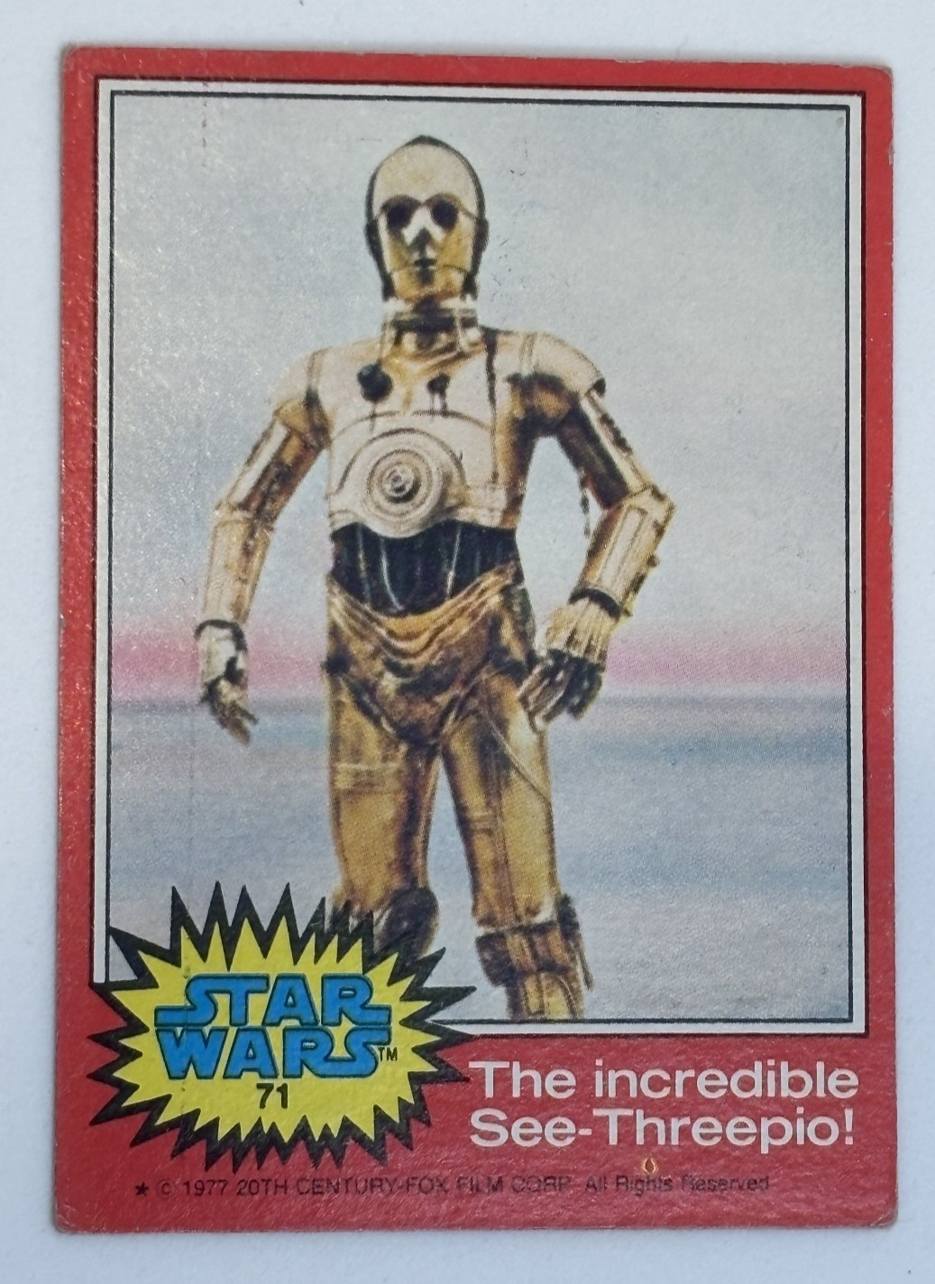 The incredible See-Threepio! #71 Star Wars 1977 Topps trading card — raw and PSA graded price guide