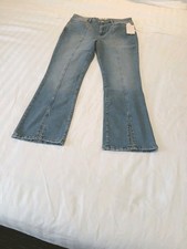 Free People We The Free High-Rise Flare Denim Jeans Women's 31 NEW Stretch Hike