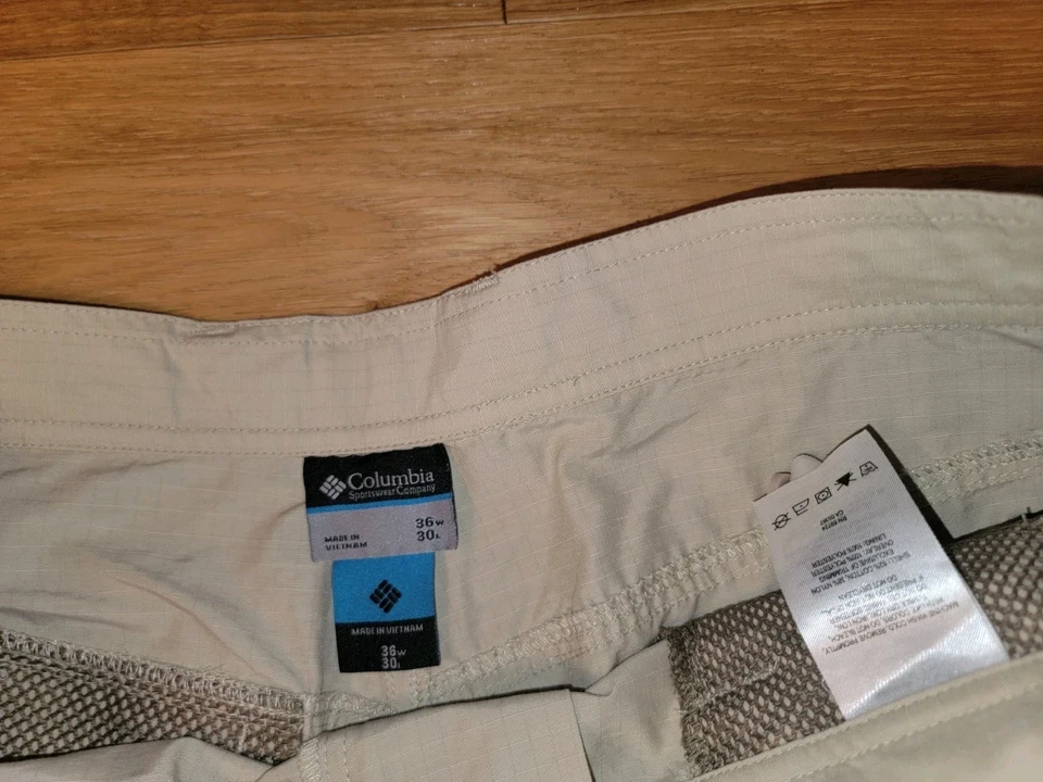 Columbia PHG Full Flight Chukar Pants  Fossil Brown Brush Guard Men's 36x30 - Image 3 of 4