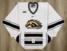 Western Michigan Broncos 2001-04 Nike Team-Issued NCAA White Pro On-Ice Jersey
