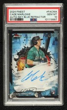 2024 Topps Finest Sky Blue Refractor 18/150 Cade Marlowe PSA 10 GEM MT Auto 1bi0
