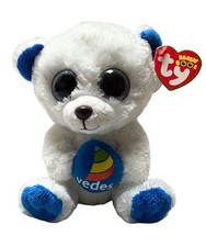 Ty Beanie Boos - Vedes, Teddy Bear, 6" , Glitter Eyes, MWMT Stuffed Animal Toy