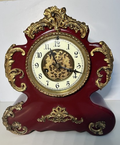 Waterbury Louise Cast Iron Sardinia Wine Mantle Clock