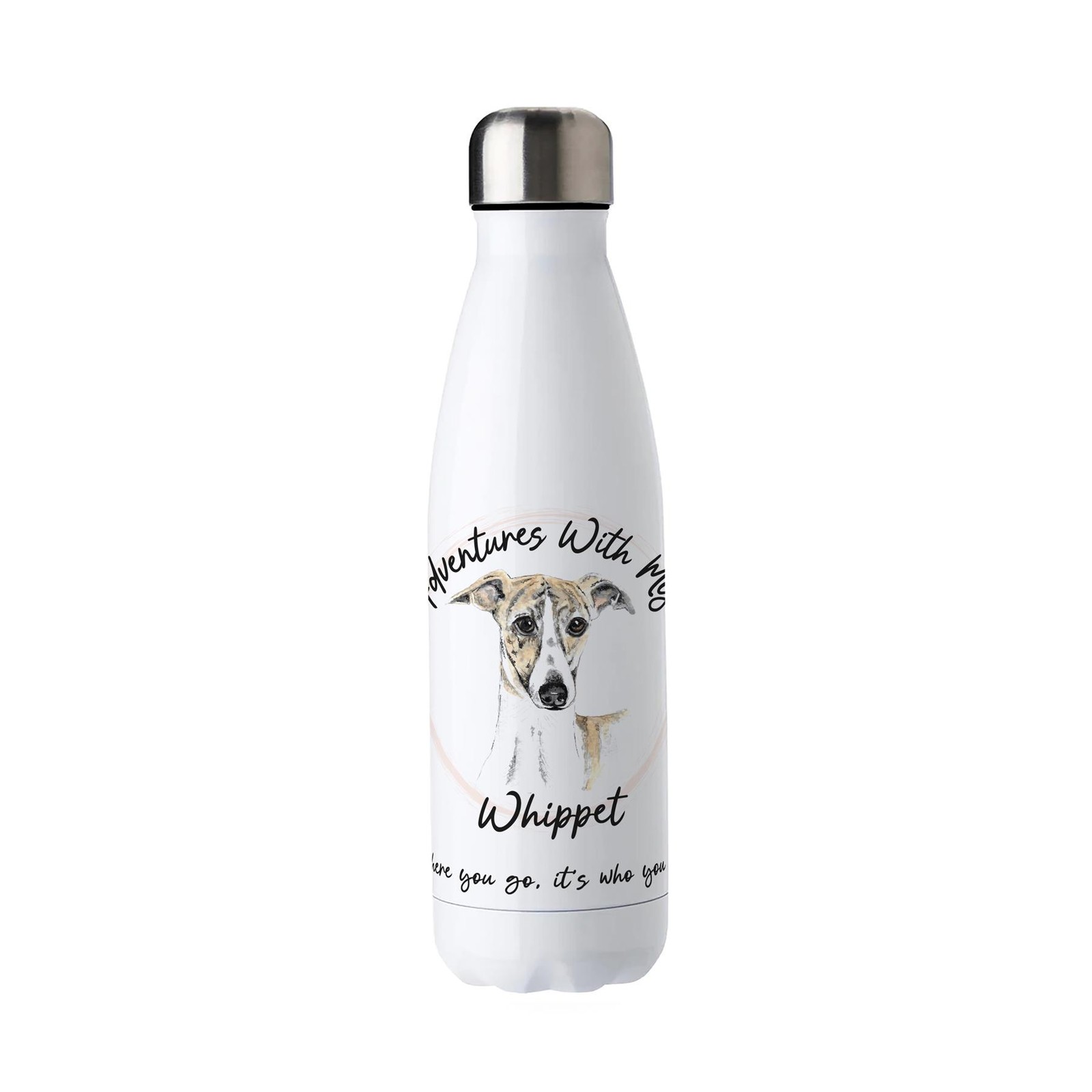 Adventures with My Whippet Stainless Steel Water Bottle Gifts for Dog Lovers