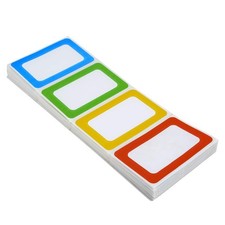 200 Pcs Colorful Plain Border Name Tag Labels for Office School Office Events