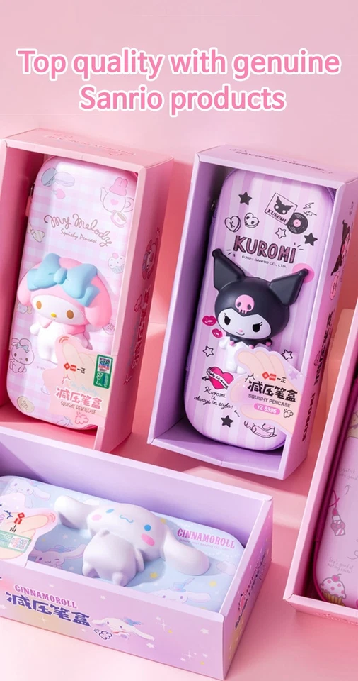 Sanrio Squishy 3D Pencil Case KUROMI genuine For School Students Christmas gift - Image 4 of 4