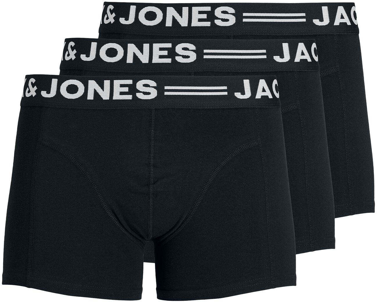 Шорты-боксеры Jack - Jones Herren SENSE TRUNKS 3 шт schwarz Basics повседневная одежда 6490₽