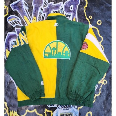 Rare!!! Vintage 90s Seattle Supersonics Sonics Starter Two Tone