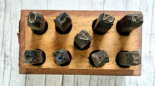 Vintage Set of Miller Falls Steel Number Stamps 1530 1/4" 0-9