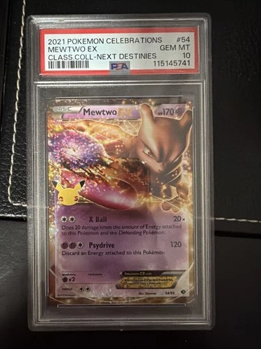 2021 Pokemon Celebrations Classic Collection #54 Mewtwo Ex PSA10