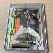 2021 Bowman Draft Mason Miller Chrome Refractor 1st Prospect #BDC-85 Athletics