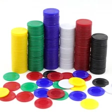 600Pcs Plastic Poker Mini Chips in 6 Colors Bulk Poker Card Game Chips for Game