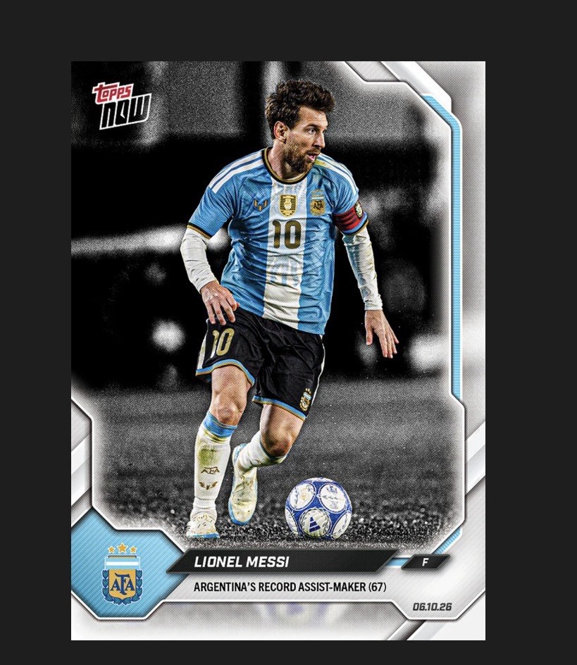 LIONEL MESSI - 2026 Argentina Topps NOW (2 CARDS) - Final Farewell Pack PRESALE view 5