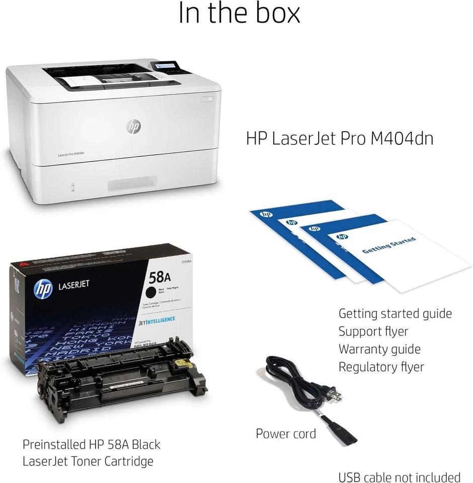 LaserJet Pro M404dn Monochrome Laser Printer | Auto Duplex | 40ppm | Ethernet - Image 3 of 4