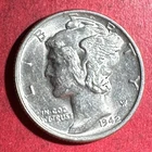 1942 Choice Uncirculated Details US Mercury SILVER Dime "Philadelphia"! FSB!