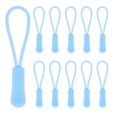 #ad 2.6quot; Zipper Pulls Replacement 100 Pcs Nylon Cord Extension Blue $17.16