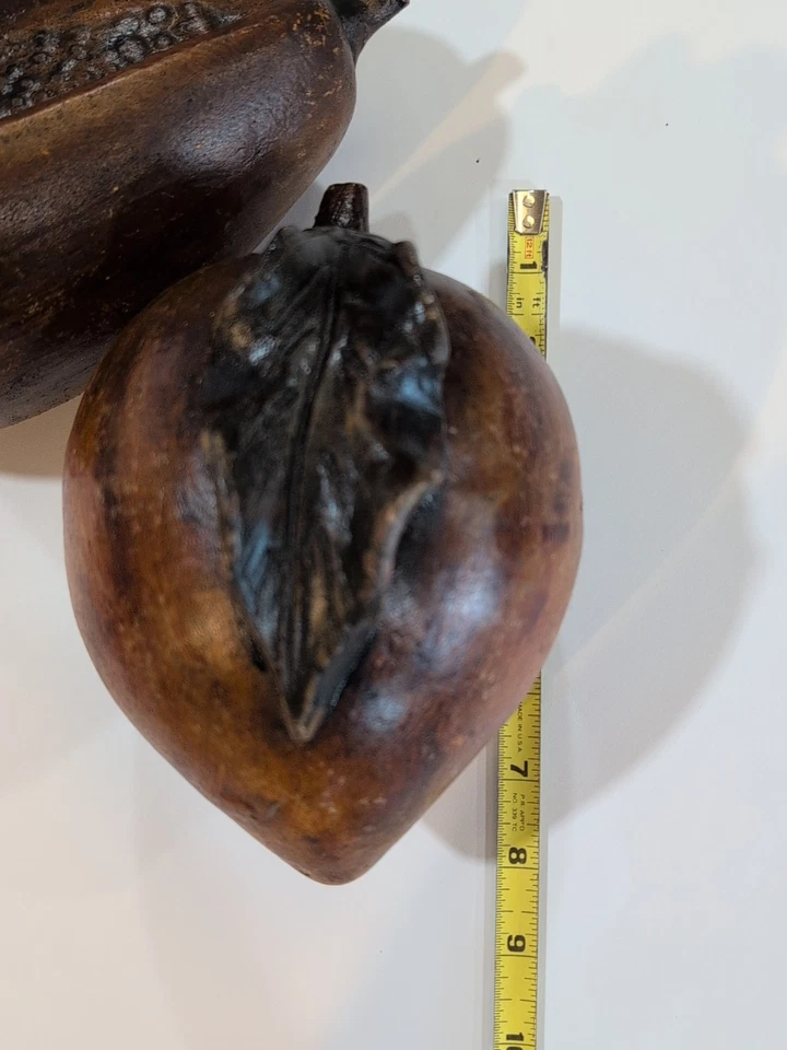 Ceramic Decorative Fruit - 2 Pieces - Large - Browntone - Image 3 of 4