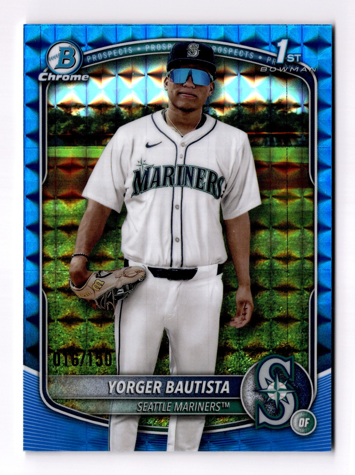 2025 Bowman Chrome 1st #BCP-194 Yorger Bautista Blue Geometric #/150