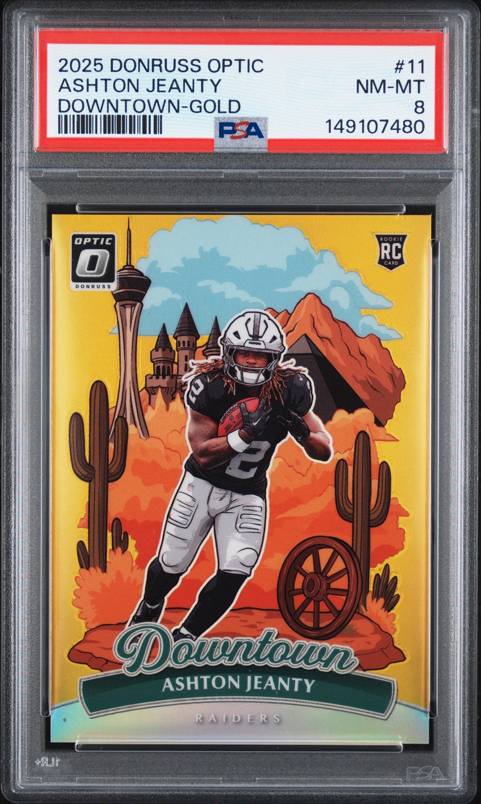 Ashton Jeanty Panini Donruss Optic Downtown #11 Gold