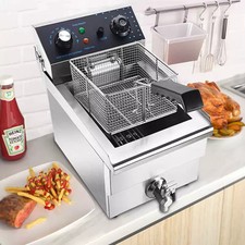 Freidora Eléctrica Comercial Doble Tanque Freidora Eléctrica para Brochetas Freidora