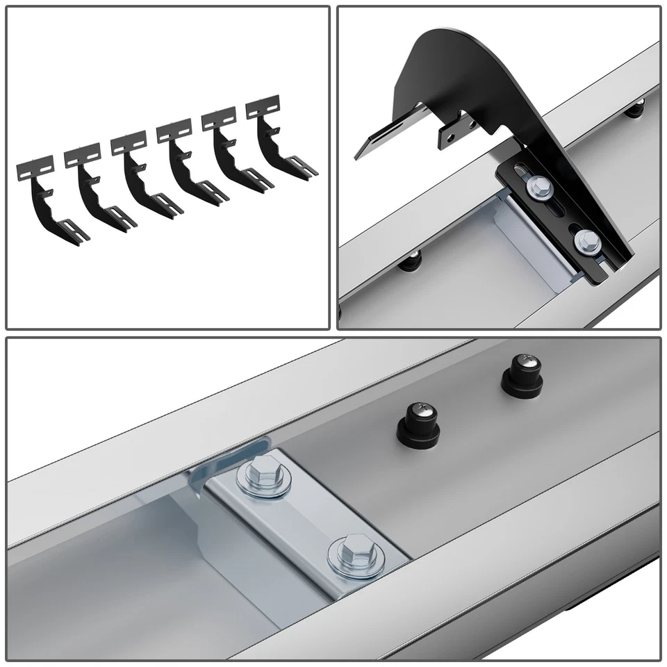 Para Dodge Ram 1500-3500 2009-2023 doble cabina estriberas de barra lateral de 6,75" Foto 4 de 4