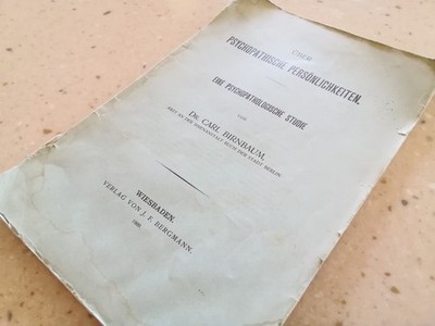 Über psychopathische Persönlichkeiten. Eine psychopathologische Studie