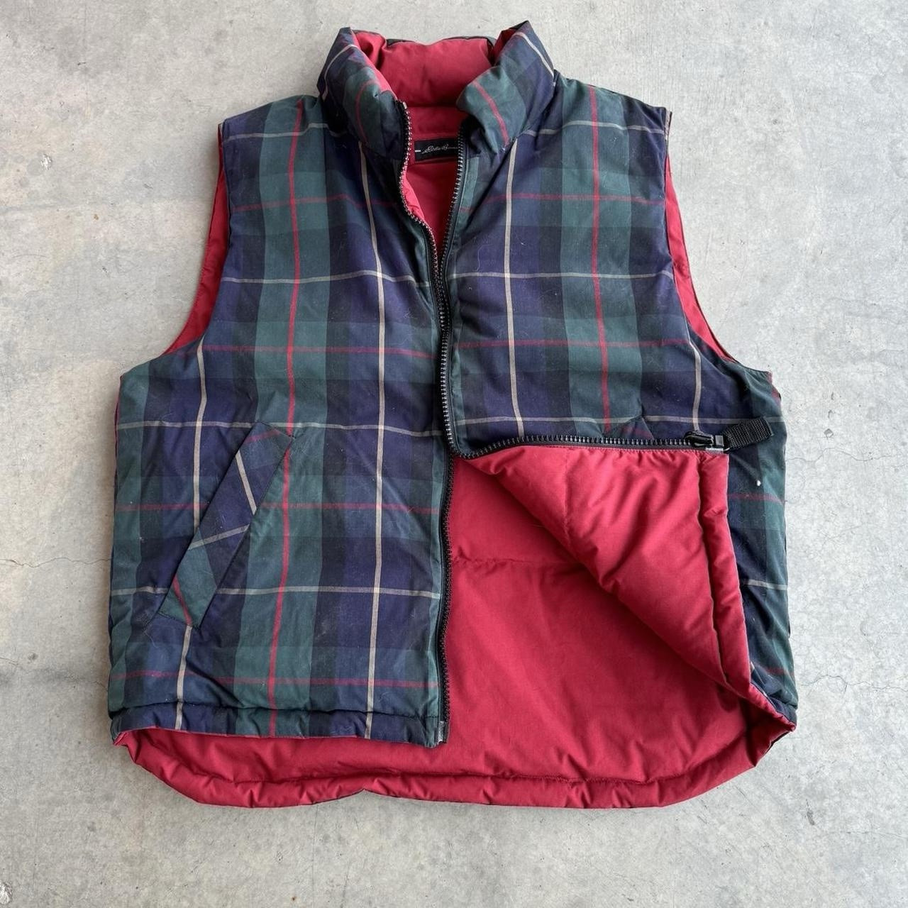 Vintage 1990s EDDIE Bauer Plaid Goose Down Zip Puffer Vest | eBay