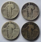 1927-PDS Standing Liberty Silver Quarters Lot of 4