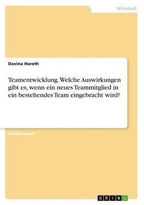 Teamentwicklung. Welche Auswirkungen gibt es, wenn ein neues Teammitglied in ein