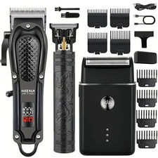 3PCS Professional Hair Beard Trimming Set Electric Razor Shaver Hair Clippers 