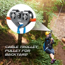 Heavy Duty Climbing Pulley 30kN Strength 13mm Rope for Caving Rescue Engineering
