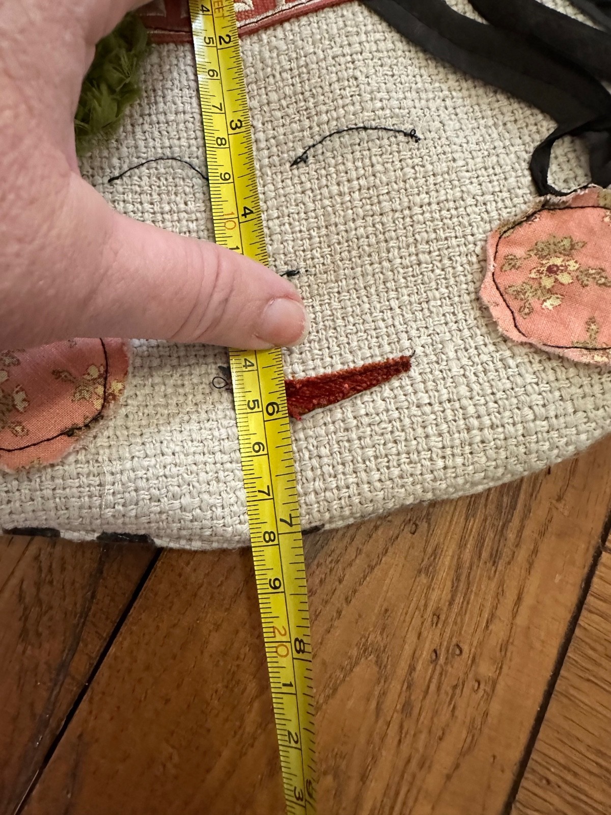 small patchwork purse with face embellishments - image 5