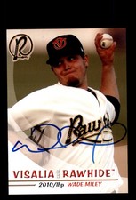 Signed Baseball Card Auto Wade Miley 2010 Grandstand Visalia Rawhide