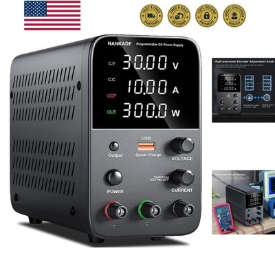 DC Power Supply Variable, Bench Power Supply with Encoder Adjustment Knob, Ou...