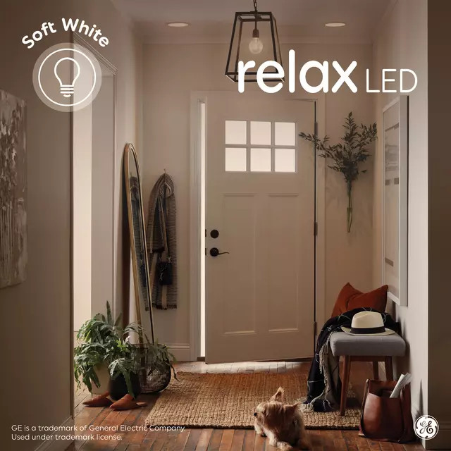 GE Relax HD B11 LED Light Bulbs, Decorative Candle Bulbs, 40 Watt Replacement, S
