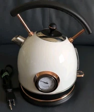 Pre-owned Pukomc Retro Black White Electric Kettle 1.8L YK-823 NT