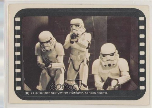1977 Topps Star Wars Stickers #30 Deadly blasters! — Raw