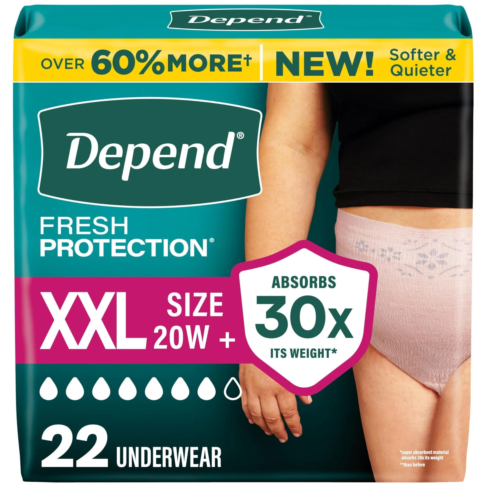 Fresh Protection Adult Diapers, Incontinence Underwear for Women, Disposable,...