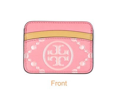 SALE New Tory Burch T Monogram Contrast Embossed Card Case 137135 $148